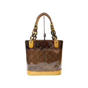 LOUIS VUITTON Cabas Ambre Monogram Handbag Vinyl Clear Bag Tortoiseshell Summer